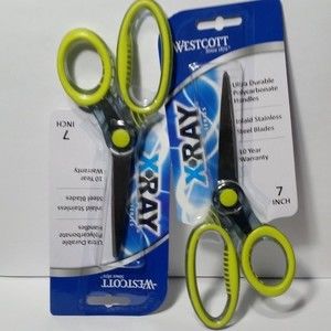 Westcott 7" Scissors Yellow 2 Pack Office School Supplies Crafts